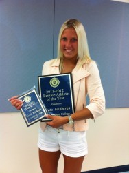 Greta Veinberga receives Team M.V.P. and 2011-2012 Female Athlete of the Year!